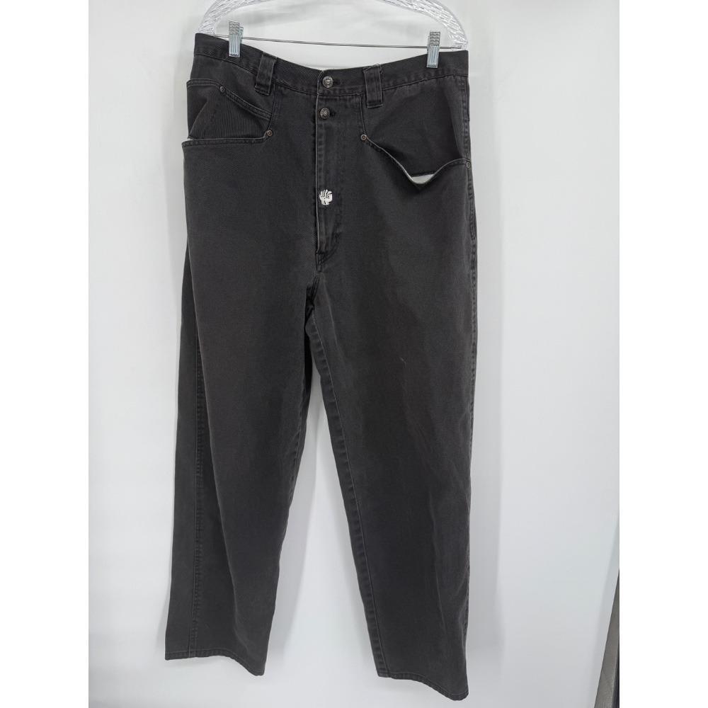 Vintage GRAB Jeans 90s‎ Super Baggy Fist Embroidered 36 Oversized JNCO Style Men